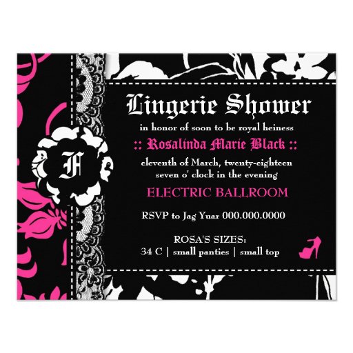 311 FLOWER FLAUNT PINK INVITATION