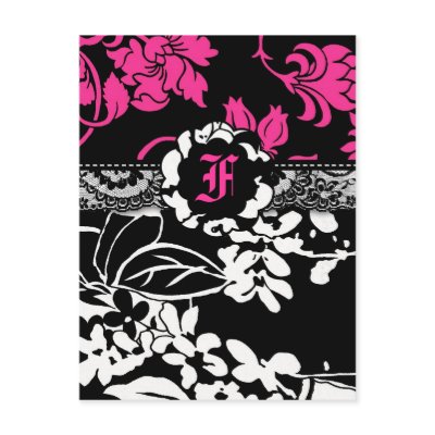 311-FLOWER FLAUNT PINK INVITATION POST CARDS by Jill311