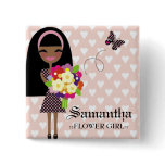 311-FLOWER GIRL PIN AFRICAN AMERICAN buttons