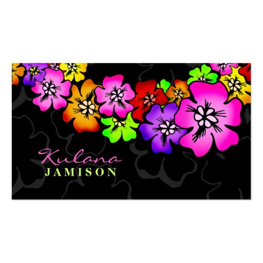 311-Flower Shower Lei Business Cards (front side)