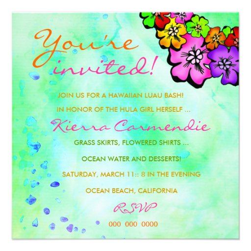 311 Flower Shower Lei Invitation | Water