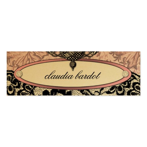 311 Frenchie Boudoir Price Tags Gold Metallic Business Card Template (front side)