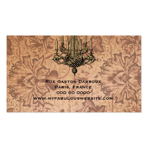 311 Frenchie Budoir | Vintage Pink Business Card Templates (back side)