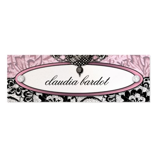 311 Frenchie Budoir | Vintage Pink Business Card Template (front side)