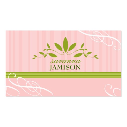 311-FRESH GARLAND PINK BUSINESS CARDS (front side)