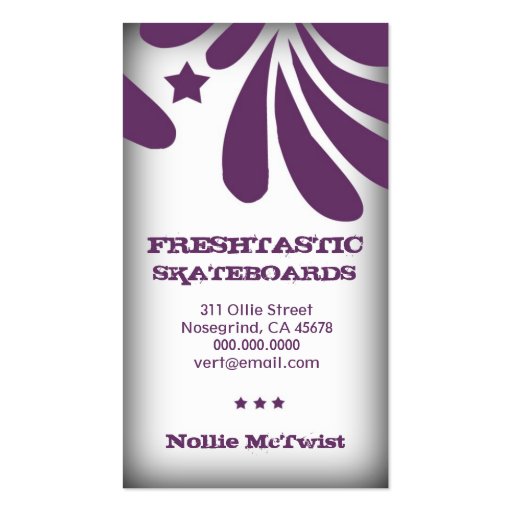 311 Freshtastic Purple Business Card Templates