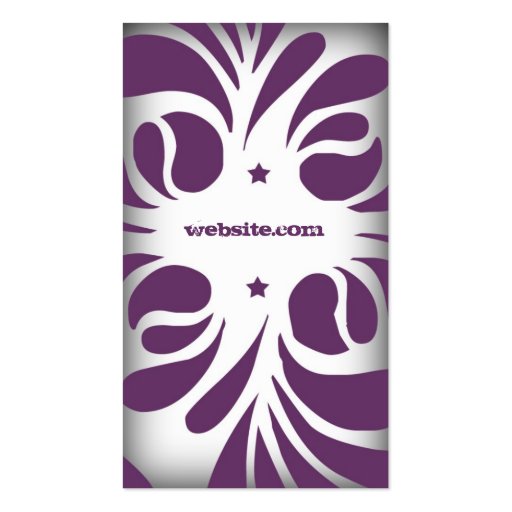 311 Freshtastic Purple Business Card Templates (back side)