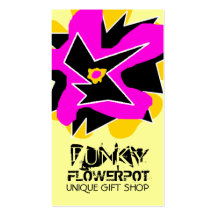 311-FUNKY FLOWER | YELLOW BUSINESS CARD