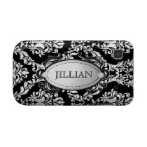 311 Galaxy Luxuriously Black White Damask Samsung Galaxy S Covers