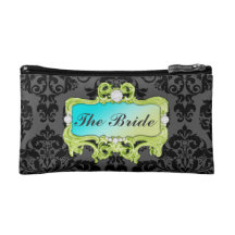 311 Glam Crazy Bride Lime Aqua or DIY Clutch Cosmetics Bags