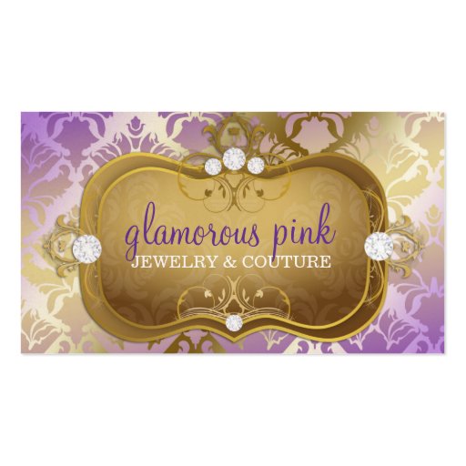 311 Glamorous Lilac Elegance Business Card Templates (front side)