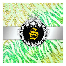 311 Glitter Queen Zebra Lemon Lime Metal (Any Age) Announcement