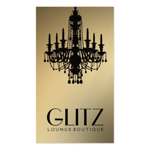 311 Glitz Boutique - Festive Gold Business Card Template (front side)