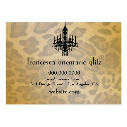 311-Glitz Boutique - Leopard Diamond Golden Business Cards (back side)