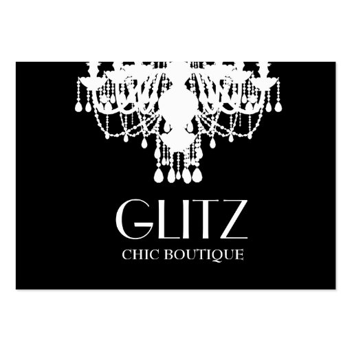 311 Glitz Boutique White Chandelier Business Cards (front side)