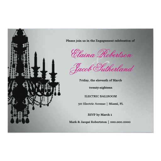 311-Glitz Chandelier - Invitation Metallic Silver