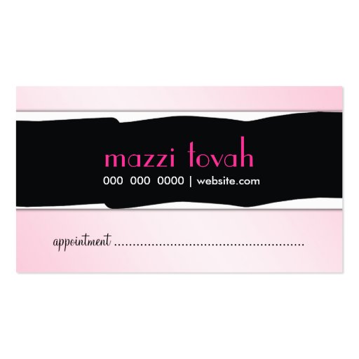 311 Glitz Lash Makeup Hot Pink Purple Shadow Business Card (back side)