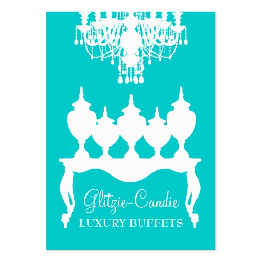 311 Glitzie Candie Turquoise Business Cards (front side)
