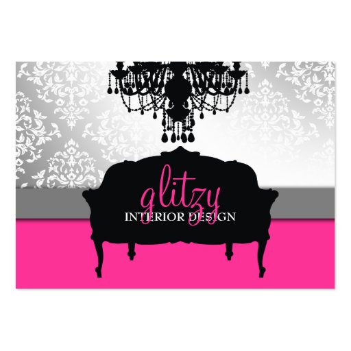 311 Glitzy Boutique Interiors Appointment Card Business Card Template (front side)