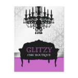 311-Glitzy Chic Boutique Purple Postcard