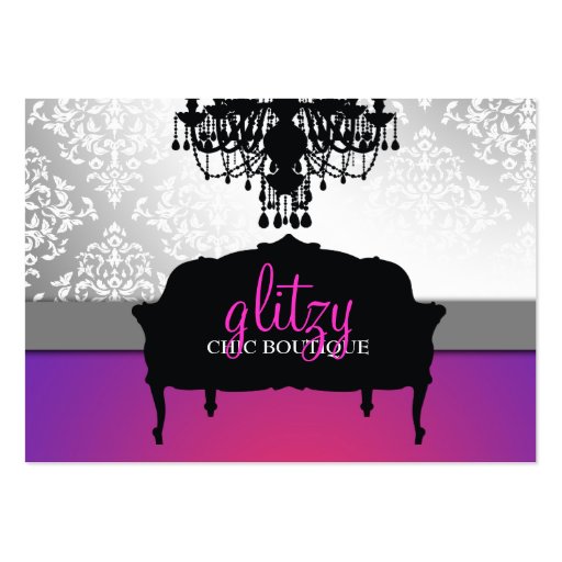 311 Glitzy Chic Boutique Purple Radiance Business Card (front side)