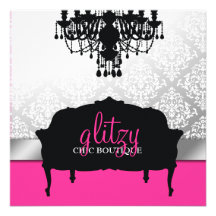 311-Glizty Chic Boutique Invitations