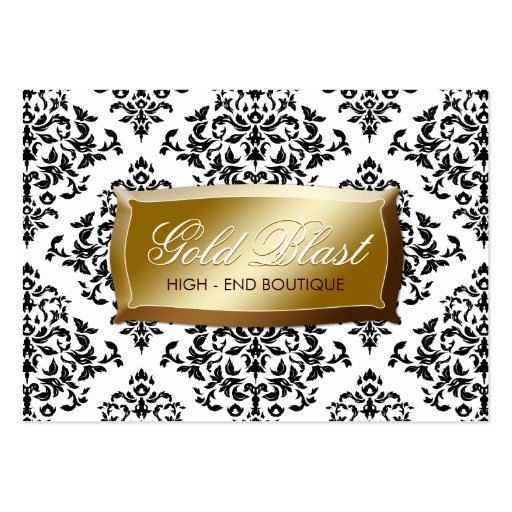 311-Gold Blast Damask Chubby Card Business Card (front side)