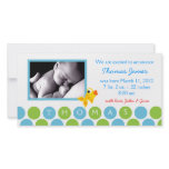 311-GOLD FINZ BABY BOY ANNOUNCEMENT 2 PHOTO CARD
