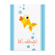 311- GOLD FINZ PARTY INVITATION postcards by Jill311 311- GOLD FINZ PARTY INVITATION postcards