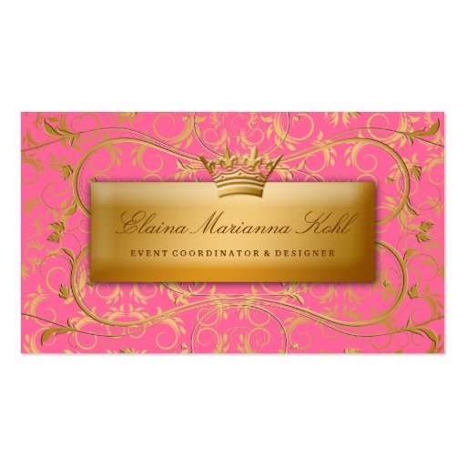 311 Golden diVine #2 Strawberry Brulee Business Card Templates (front side)