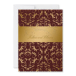 311-Golden diVine Chocolate Bridal Bingo Personalized Invitations
