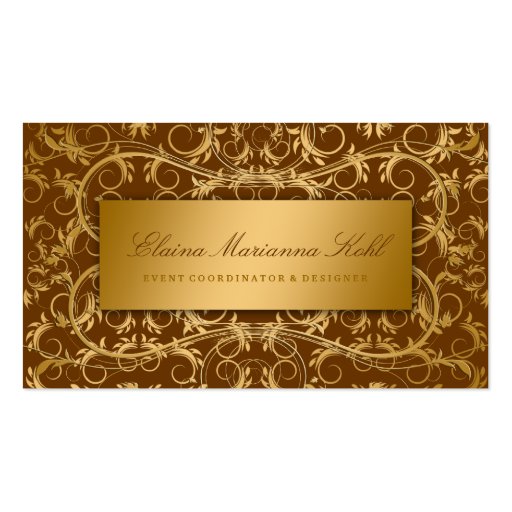 311 Golden diVine Chocolate Brown Business Cards (front side)