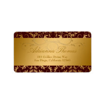 311-Golden Divine Chocolate Custom Address Label
