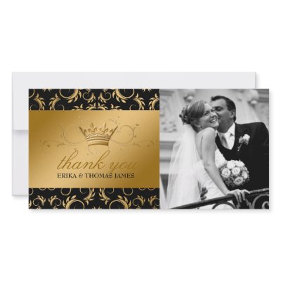 311-Golden diVine Noir Thank You Photo Card by Jill311