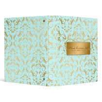 311-Golden diVine Sky Blue 3 Ring Binders