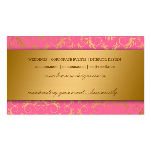 311 Golden diVine Strawberry Brulee Business Card (back side)