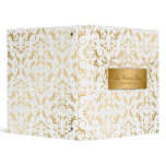 311-Golden diVine Wedding White Delight 3 Ring Binder