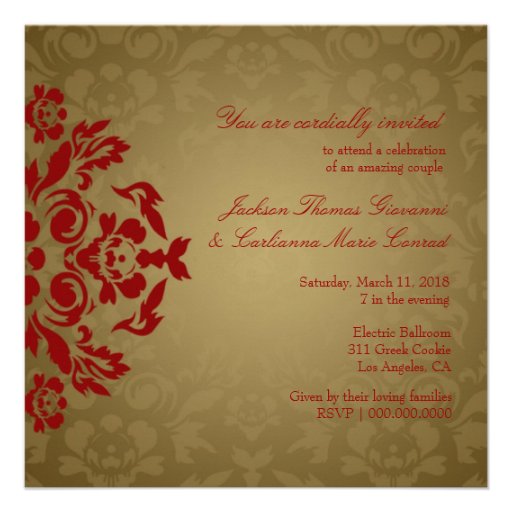 311-Golden Flame Square Invite