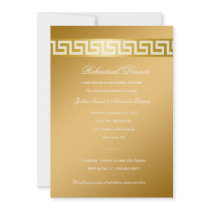 311-Golden Greek Key Personalized Invitation
