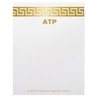 311-Golden Greek Key Letterhead by Jill311