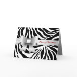 311-Golden Red Zebra Photo Christmas Card