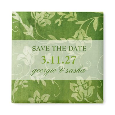 311-Gorgeous Green Save the Date Fridge Magnets by TheGreekCookie
