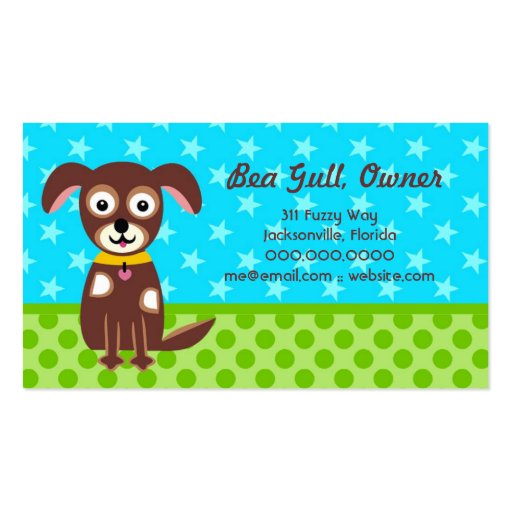 311 GROOMING KENNEL BUSINESS CARD (back side)