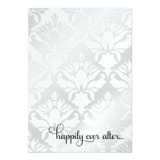 311 Happily Ever After Bridal Shower Metallic Personalized Announcements