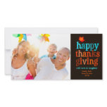 311-Happy Thanksgiving Photo Card Blue