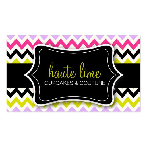 311 Haute Chevron Pattern Business Cards (front side)