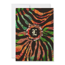 311-Haute Hibiscus Monogram | Zebra Invite
