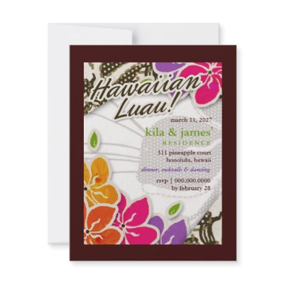 311 Hawaiian Heaven Invitation | Brown by Jill311