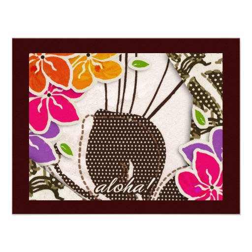 311 Hawaiian Heaven Invitation | Brown