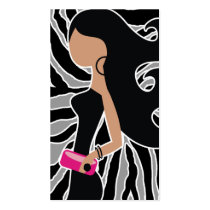 311-HIGH FASHIONISTA ZEBRA GRAY business cards by Jill311 311-HIGH FASHIONISTA ZEBRA GRAY business cards